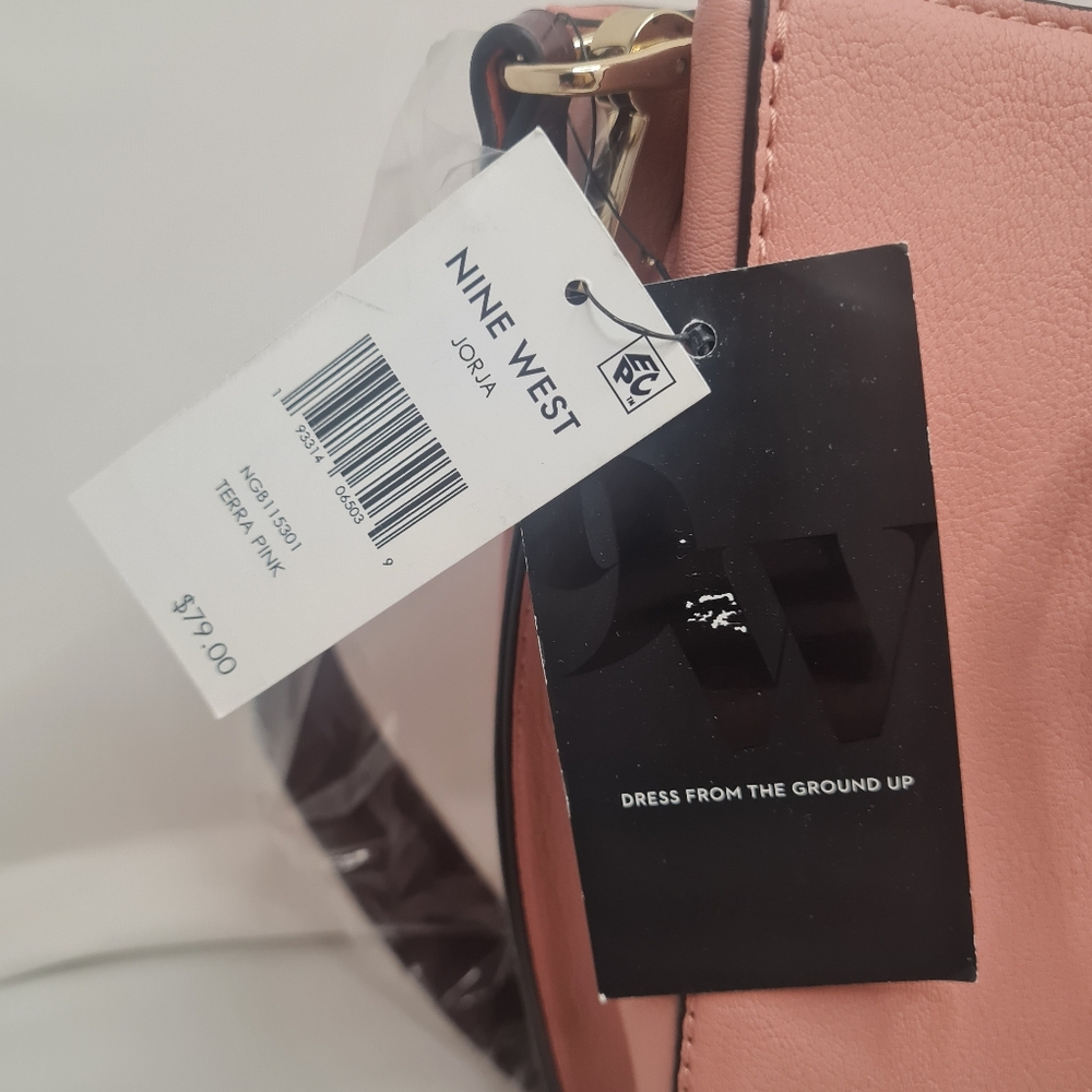 Nine West Blush Shoulder Bag with Gold Handles - Picture 3 of 9